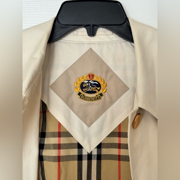 Burberrys London Vintage Trench Coat Nova Check Beige/Cream Plaid - Picture 6 of 16